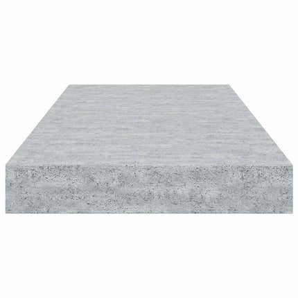 Svävande vägghyllor 4 st betonggrå 50x23x3,8 cm MDF