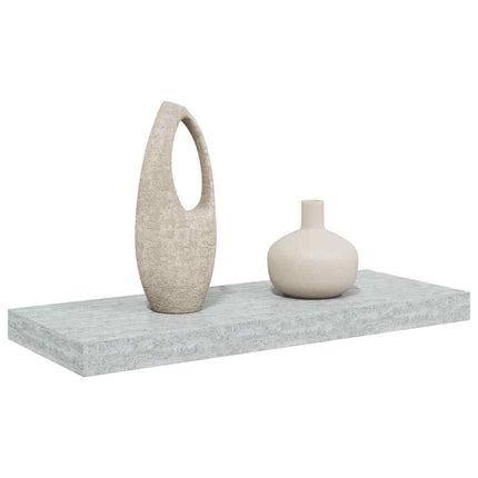Svävande vägghylla betonggrå 60x23,5x3,8 cm MDF