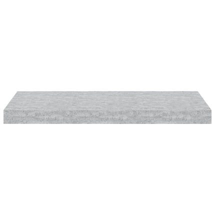 Svävande vägghyllor 2 st betonggrå 60x23,5x3,8 cm MDF