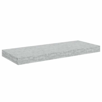 Svävande vägghyllor 4 st betonggrå 60x23,5x3,8 cm MDF