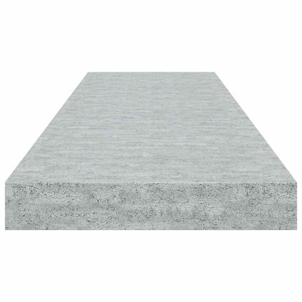 Svävande vägghylla betonggrå 80x23,5x3,8 cm MDF