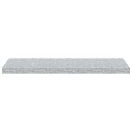 Svävande vägghyllor 2 st betonggrå 80x23,5x3,8 cm MDF