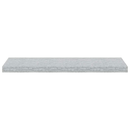 Svävande vägghyllor 4 st betonggrå 80x23,5x3,8 cm MDF