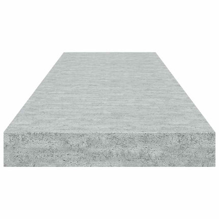Svävande vägghyllor 4 st betonggrå 80x23,5x3,8 cm MDF