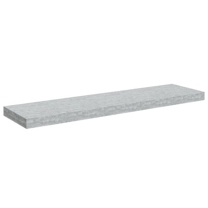 Svävande vägghyllor 4 st betonggrå 90x23,5x3,8 cm MDF