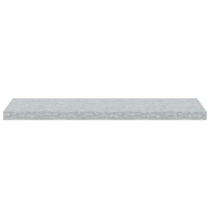 Svävande vägghyllor 4 st betonggrå 90x23,5x3,8 cm MDF