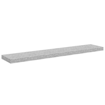 Svävande vägghylla betonggrå 120x23,5x3,8 cm MDF