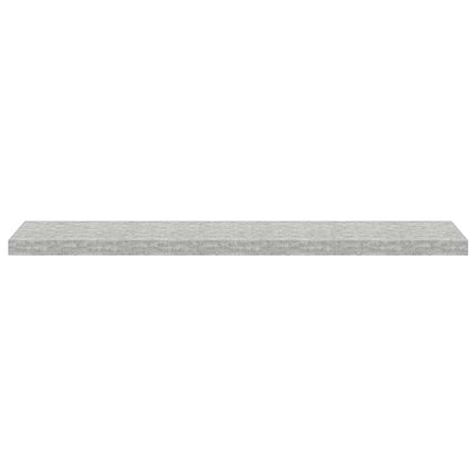Svävande vägghyllor 2 st betonggrå 120x23,5x3,8 cm MDF