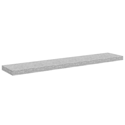 Svävande vägghyllor 4 st betonggrå 120x23,5x3,8 cm MDF