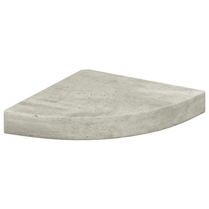 Svävande hörnhyllor 2 st betonggrå 25x25x3,8 cm MDF