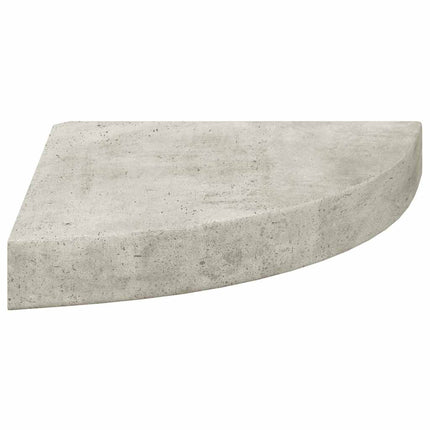 Svävande hörnhyllor 2 st betonggrå 25x25x3,8 cm MDF