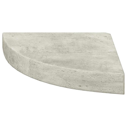 Svävande hörnhyllor 4 st betonggrå 25x25x3,8 cm MDF