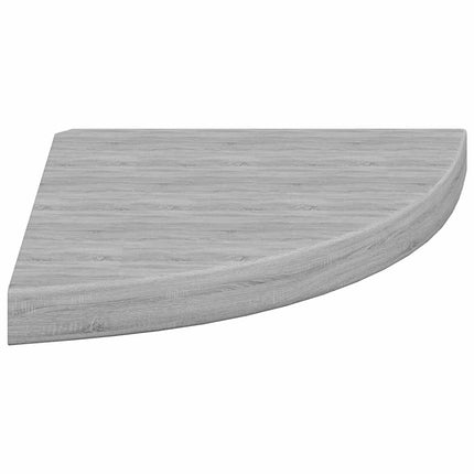 Svävande hörnhyllor 2 st betonggrå 35x35x3,8 cm MDF