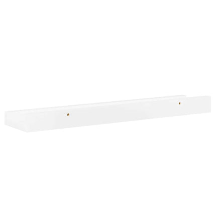 Vägghyllor 2 st vit högglans 40x9x3 cm