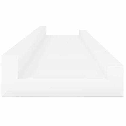 Vägghyllor 2 st vit högglans 60x9x3 cm