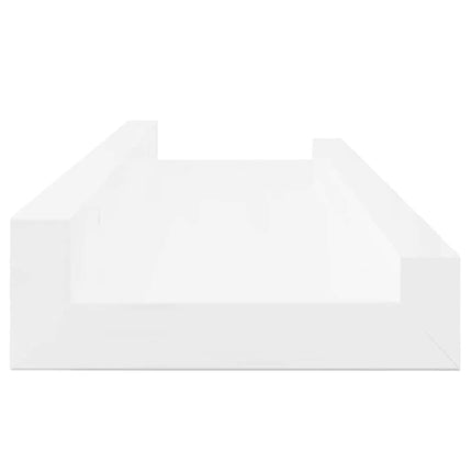 Vägghyllor 4 st vit högglans 40x9x3 cm