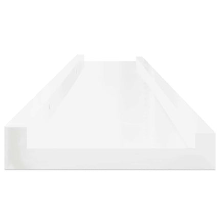 Vägghyllor 4 st vit högglans 100x9x3 cm