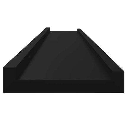Vägghyllor 2 st svart 115x9x3 cm
