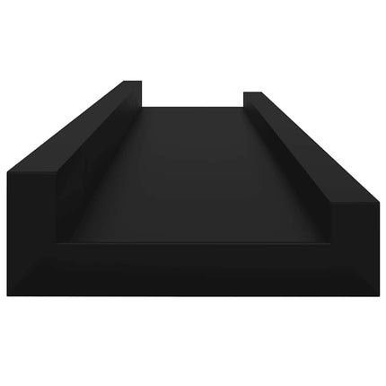 Vägghyllor 4 st svart 60x9x3 cm
