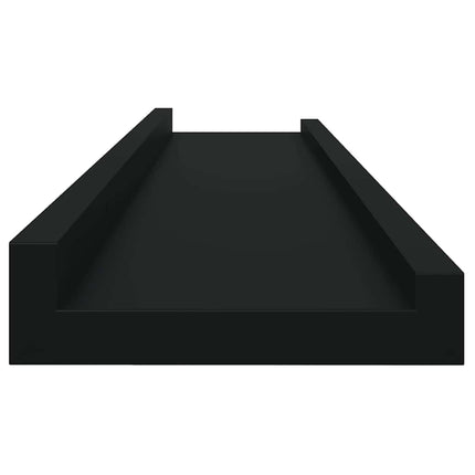 Vägghyllor 4 st svart 80x9x3 cm
