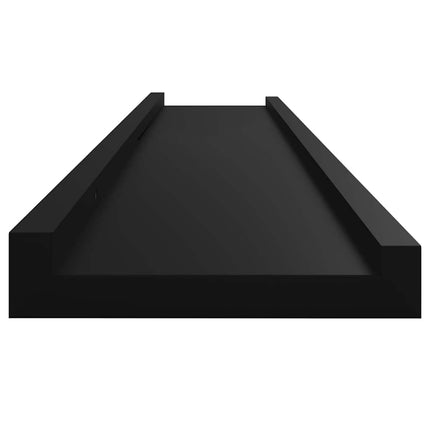 Vägghyllor 4 st svart 100x9x3 cm