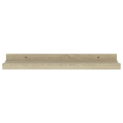 Vägghyllor 2 st Sonoma Ek 40x9x3 cm