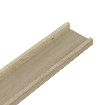 Vägghyllor 2 st Sonoma Ek 80x9x3 cm