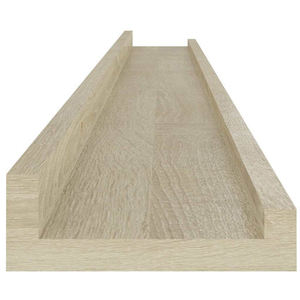 Vägghyllor 2 st sonoma-ek 100x9x3 cm
