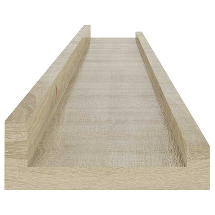 Vägghyllor 4 st sonoma-ek 80x9x3 cm