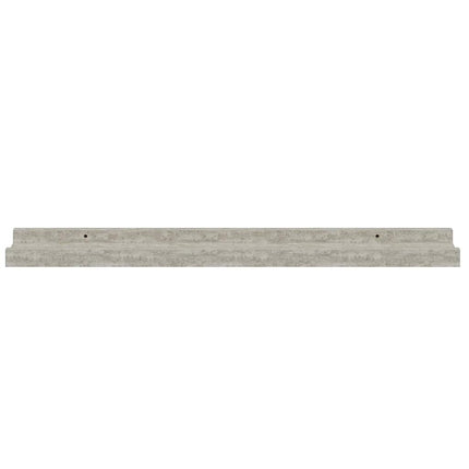 Vägghyllor 2 st betonggrå 60x9x3 cm