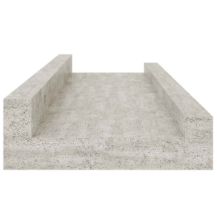 Vägghyllor 4 st betonggrå 40x9x3 cm