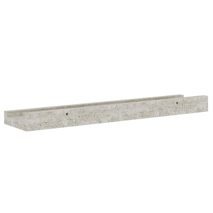Vägghyllor 4 st betonggrå 40x9x3 cm