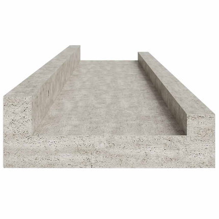 Vägghyllor 4 st betonggrå 80x9x3 cm