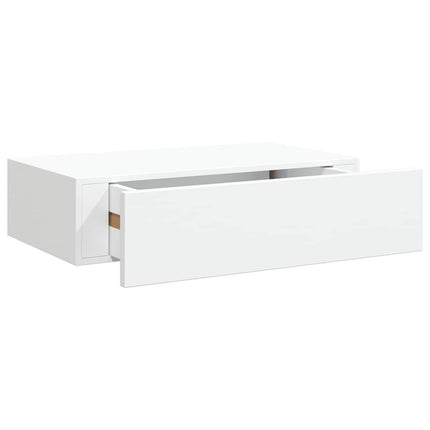 Väggmonterad låda 2 st vit 40x23,5x10 cm MDF
