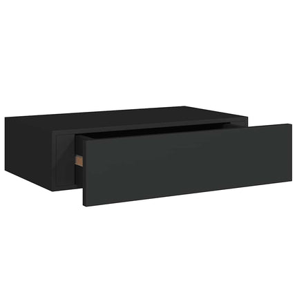Väggmonterad låda svart 40x23,5x10 cm MDF