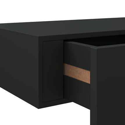 Väggmonterad låda svart 40x23,5x10 cm MDF