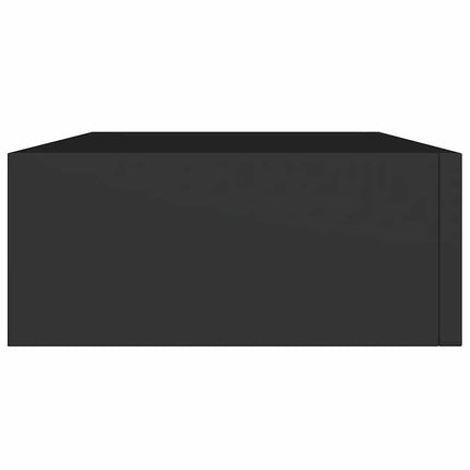 Väggmonterade lådor svart 2 st 40x23,5x10 cm MDF