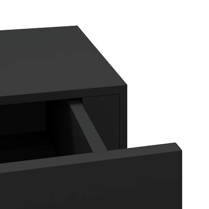 Väggmonterade lådor svart 2 st 40x23,5x10 cm MDF