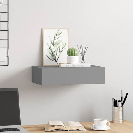 Väggmonterad låda svart 40x23,5x10 cm MDF