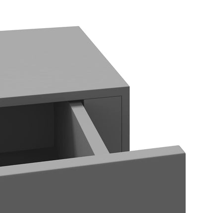 Väggmonterad låda svart 40x23,5x10 cm MDF