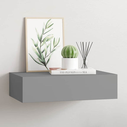 Väggmonterad låda svart 40x23,5x10 cm MDF
