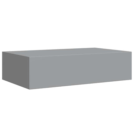 Väggmonterade lådor grå 2 st 40x23,5x10 cm MDF