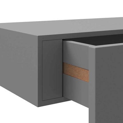 Väggmonterade lådor grå 2 st 40x23,5x10 cm MDF