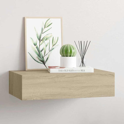 Väggmonterad låda ek 40x23,5x10 cm MDF