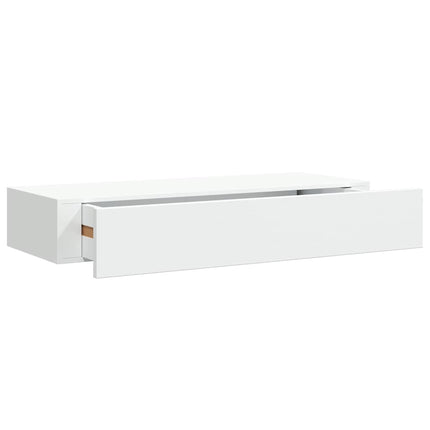 Väggmonterad låda vit 60x23,5x10 cm MDF