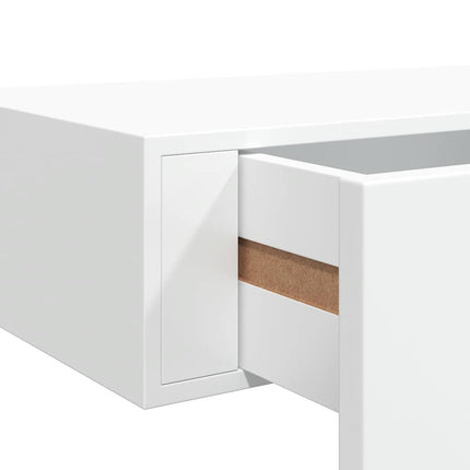 Väggmonterad låda 2 st vit 60x23,5x10 cm MDF