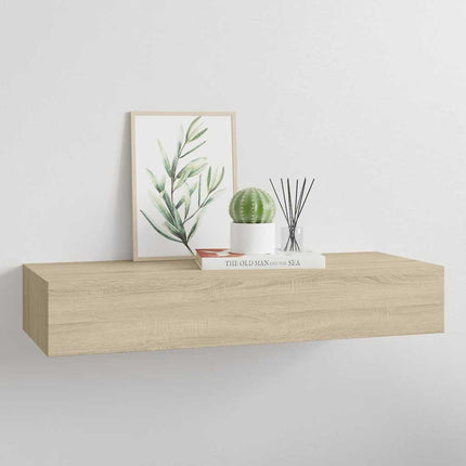 Väggmonterad låda ek 60x23,5x10 cm MDF