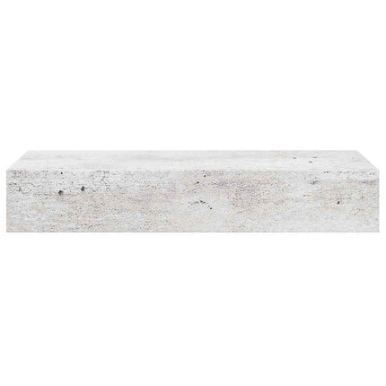 Väggmonterad låda betonggrå 60x23,5x10 cm MDF