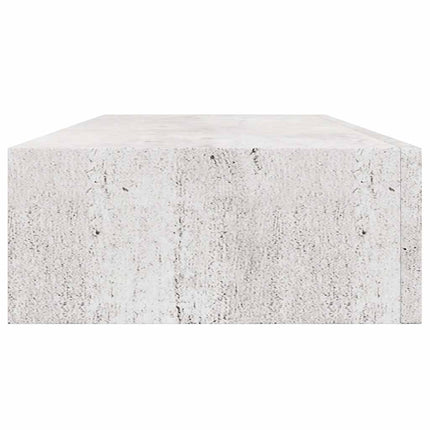 Väggmonterad låda betonggrå 60x23,5x10 cm MDF