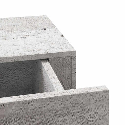 Väggmonterad låda betonggrå 60x23,5x10 cm MDF